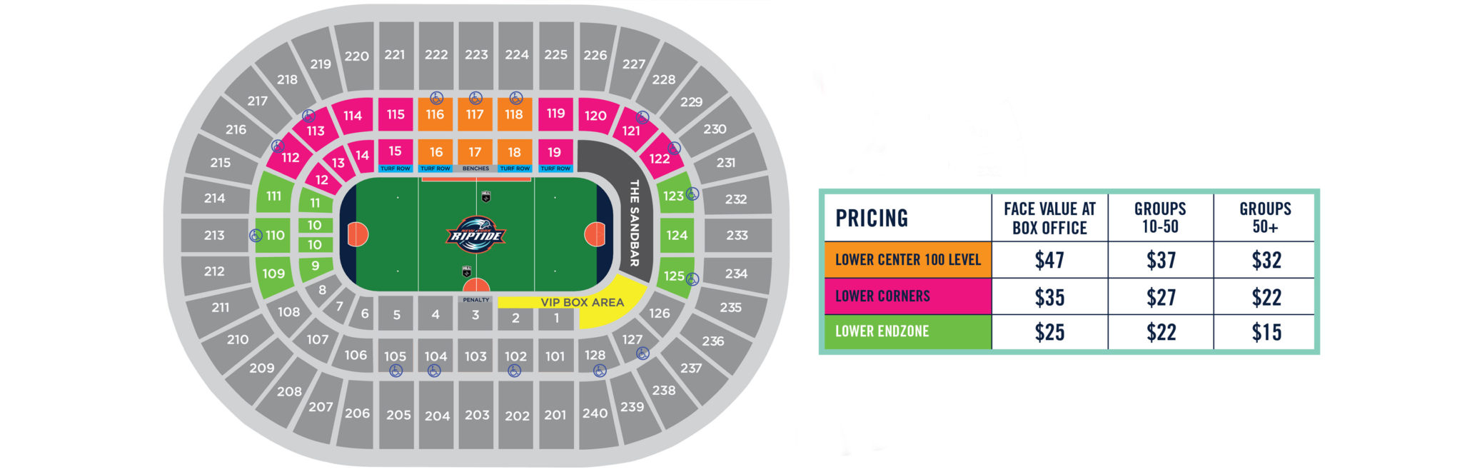 Lacrosse game seating availability 